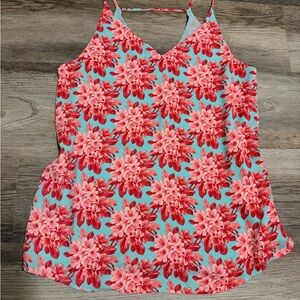 LOFT Floral Camisole in Red and Pink